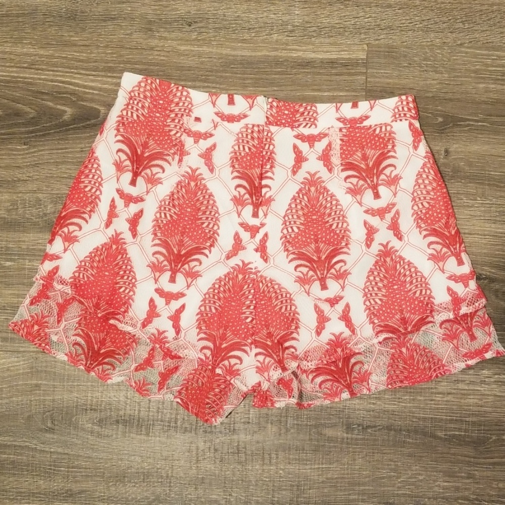 Missguided | Love & Other Things Red Lace Shorts - Picture 3 of 7